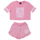 Target Παιδικό σετ Girls Crop Top & Shorts Single Jersey "Players'' Set